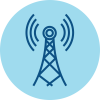 Icon of a cell phone tower